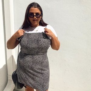 White Dalmatian Print Sun Dress✨⚡️🌈